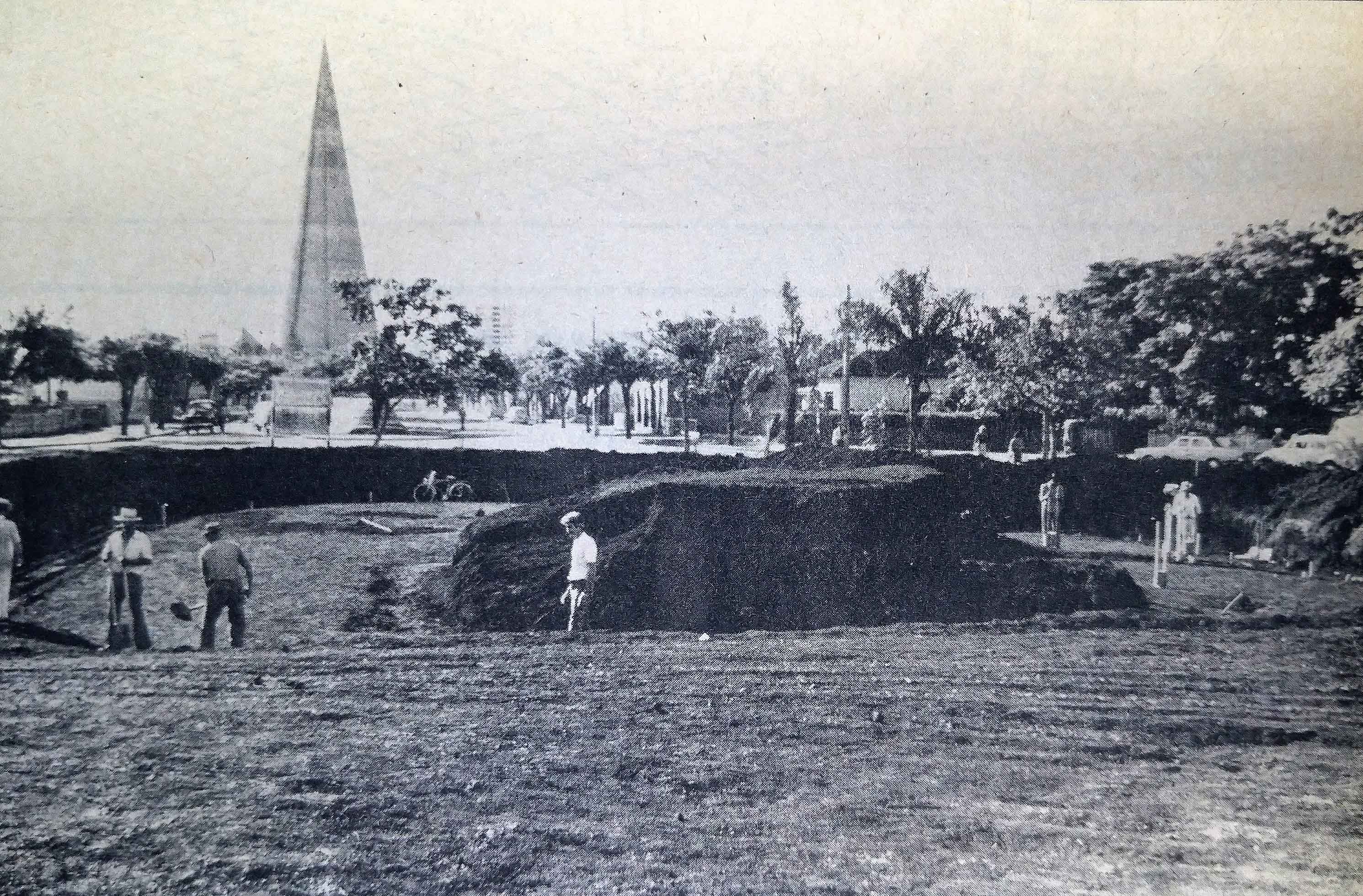 Implantação da pista de patinação na Pedro Álvares Cabral - 1975