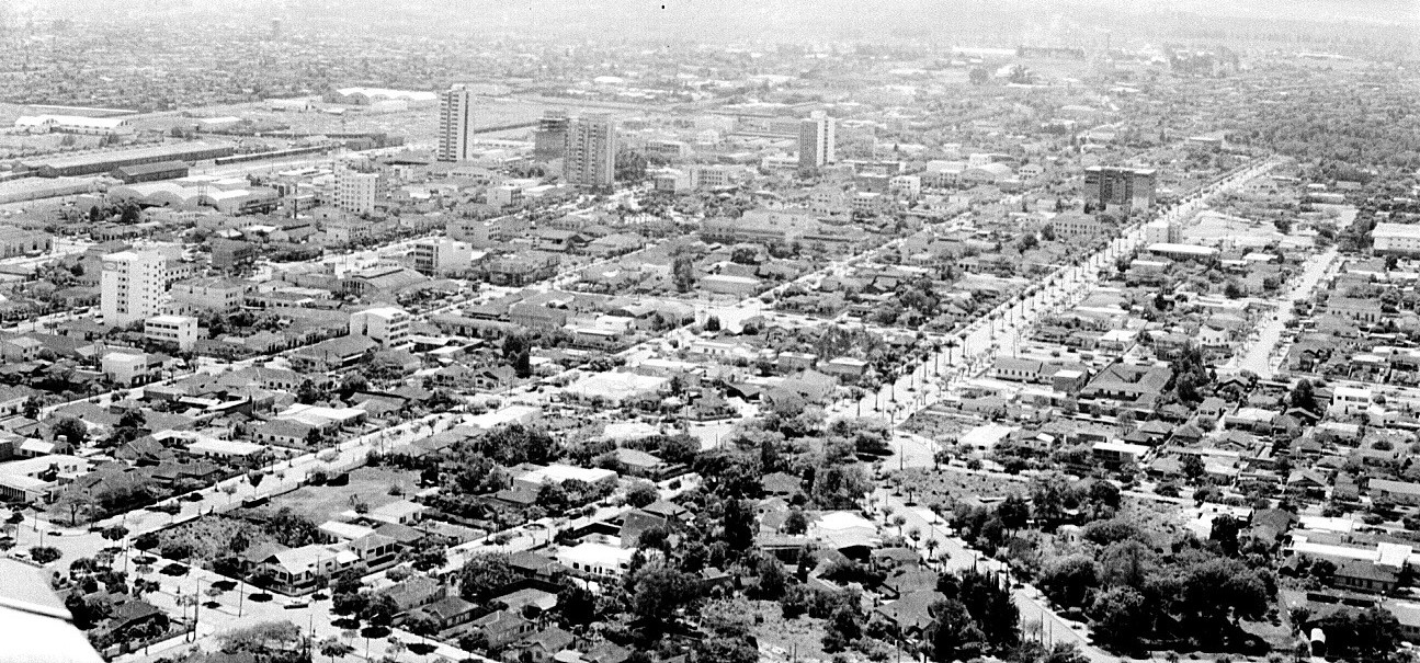 Vista aérea do Centro - Anos 1960