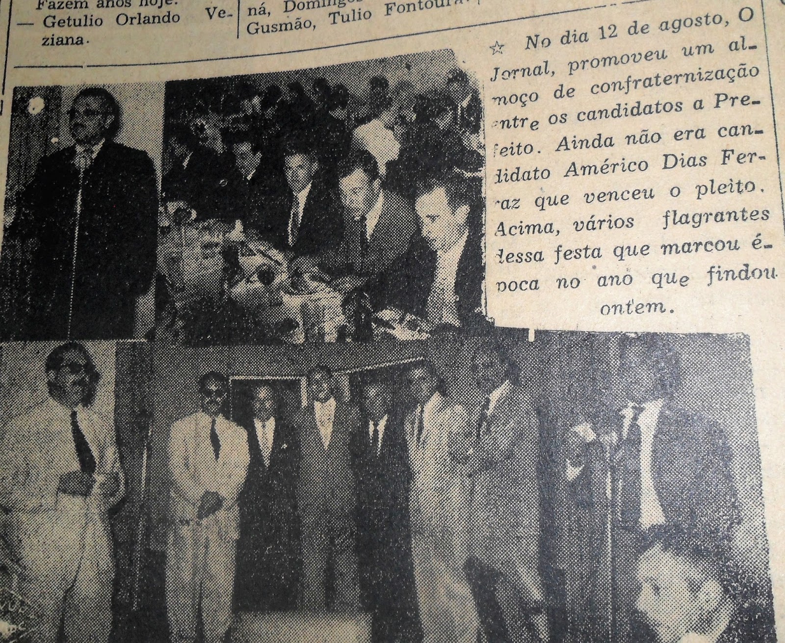 Almoço com candidatos - 1956