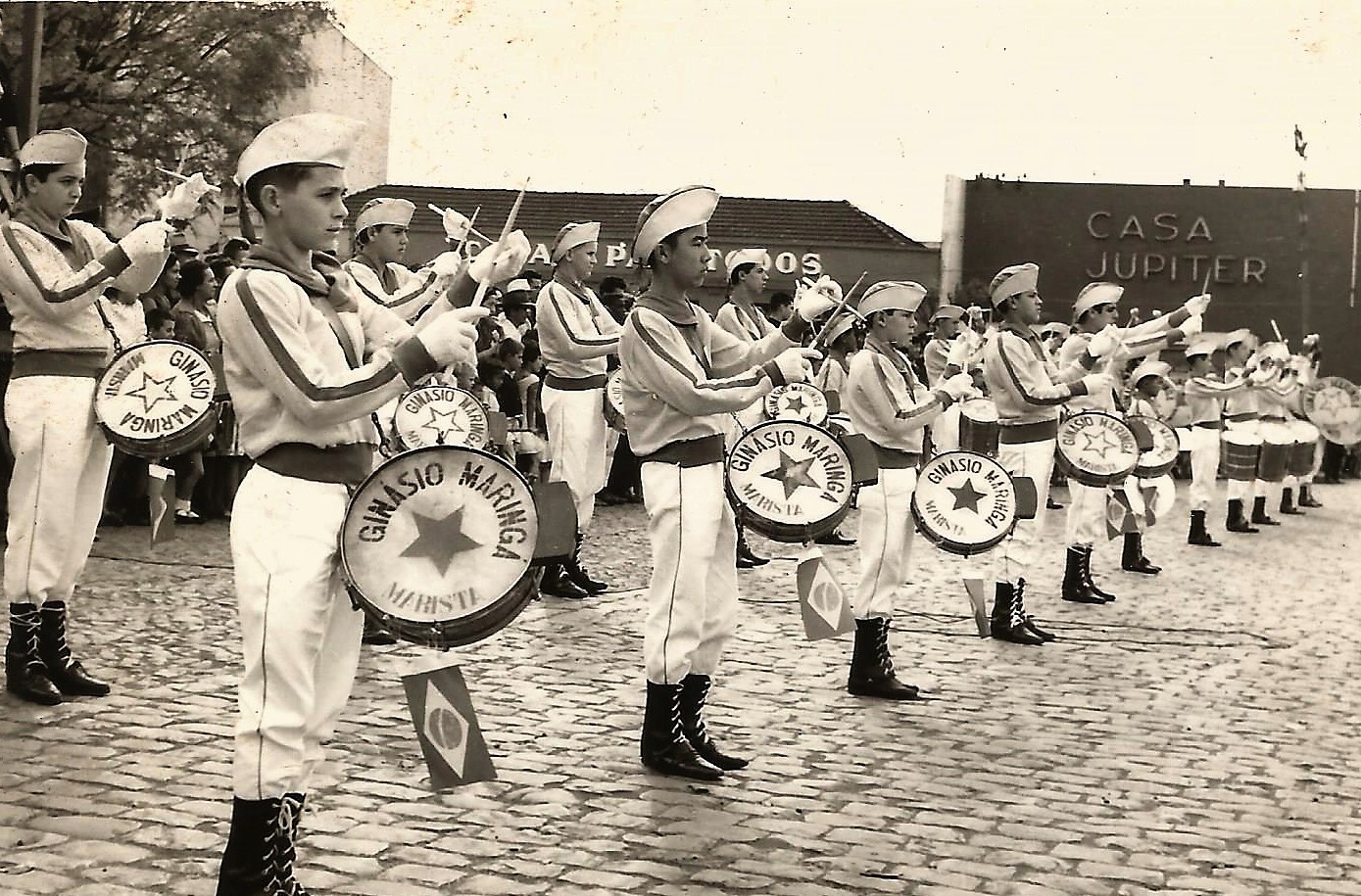 Fanfarra do Ginásio Maringá (Marista) - Década de 1950