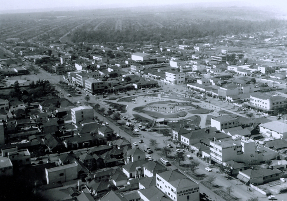 Vista aérea do Maringá Novo - Década de 1960