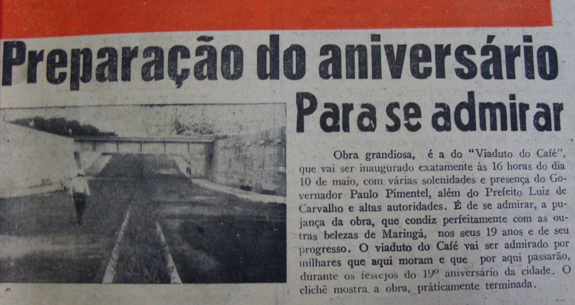 Placa do Viaduto do Café - 1966