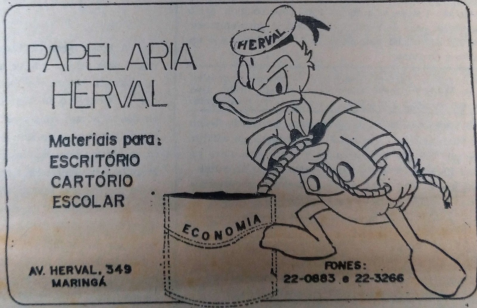 Anúncio: Papelaria Herval - 1978