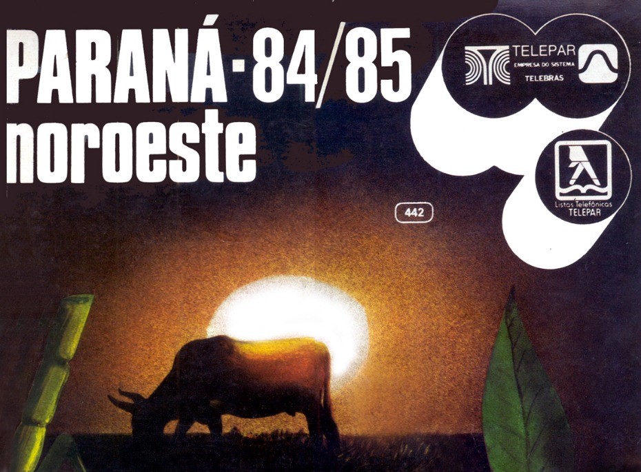 Capa da lista telefônica do Noroeste do Paraná - 84/85