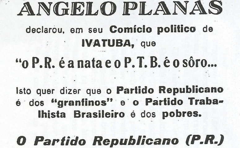 Jogo eleitoral - Campanha de 1952