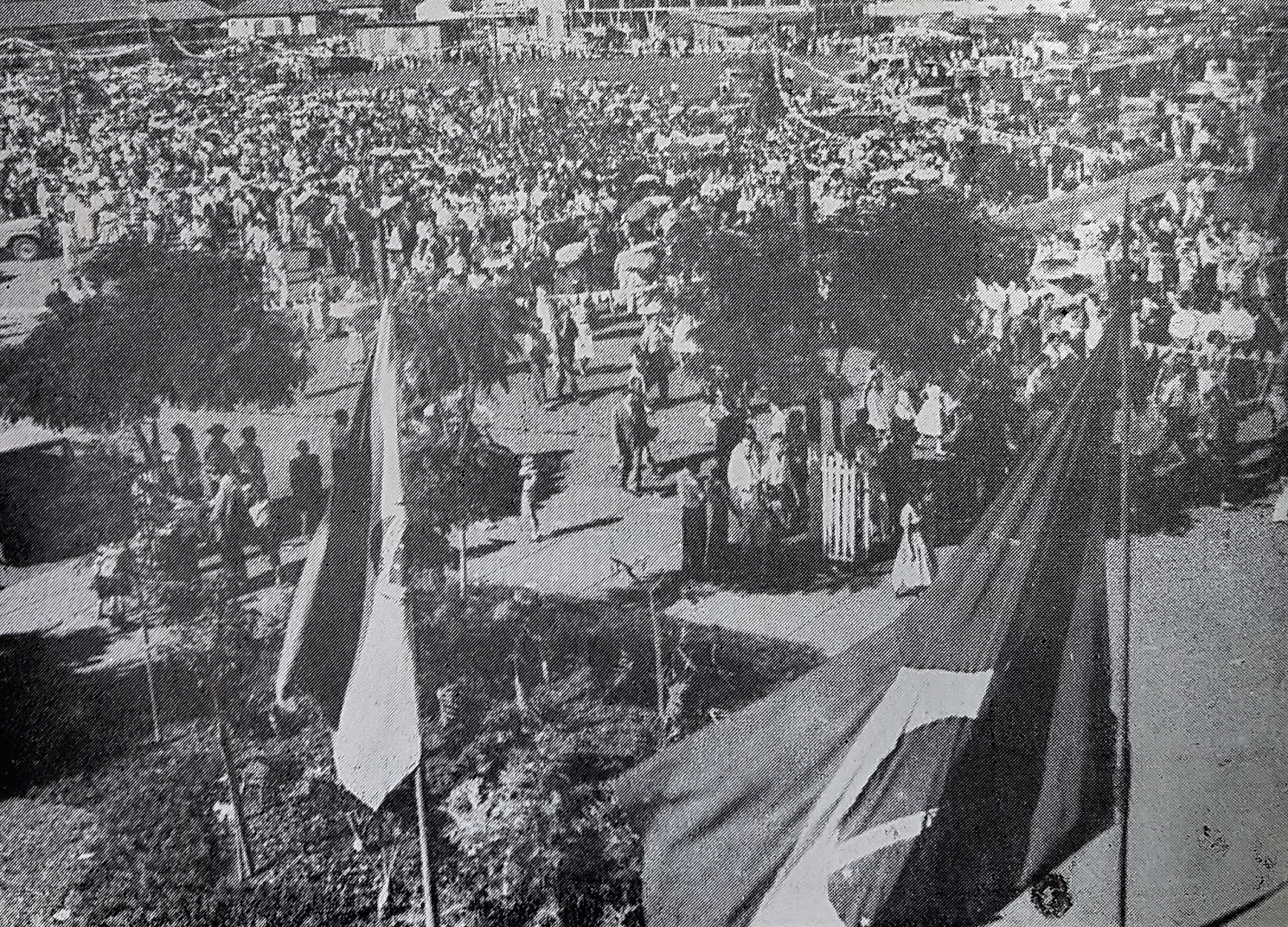 Vista da sacada do Grande Hotel Maringá - 1957