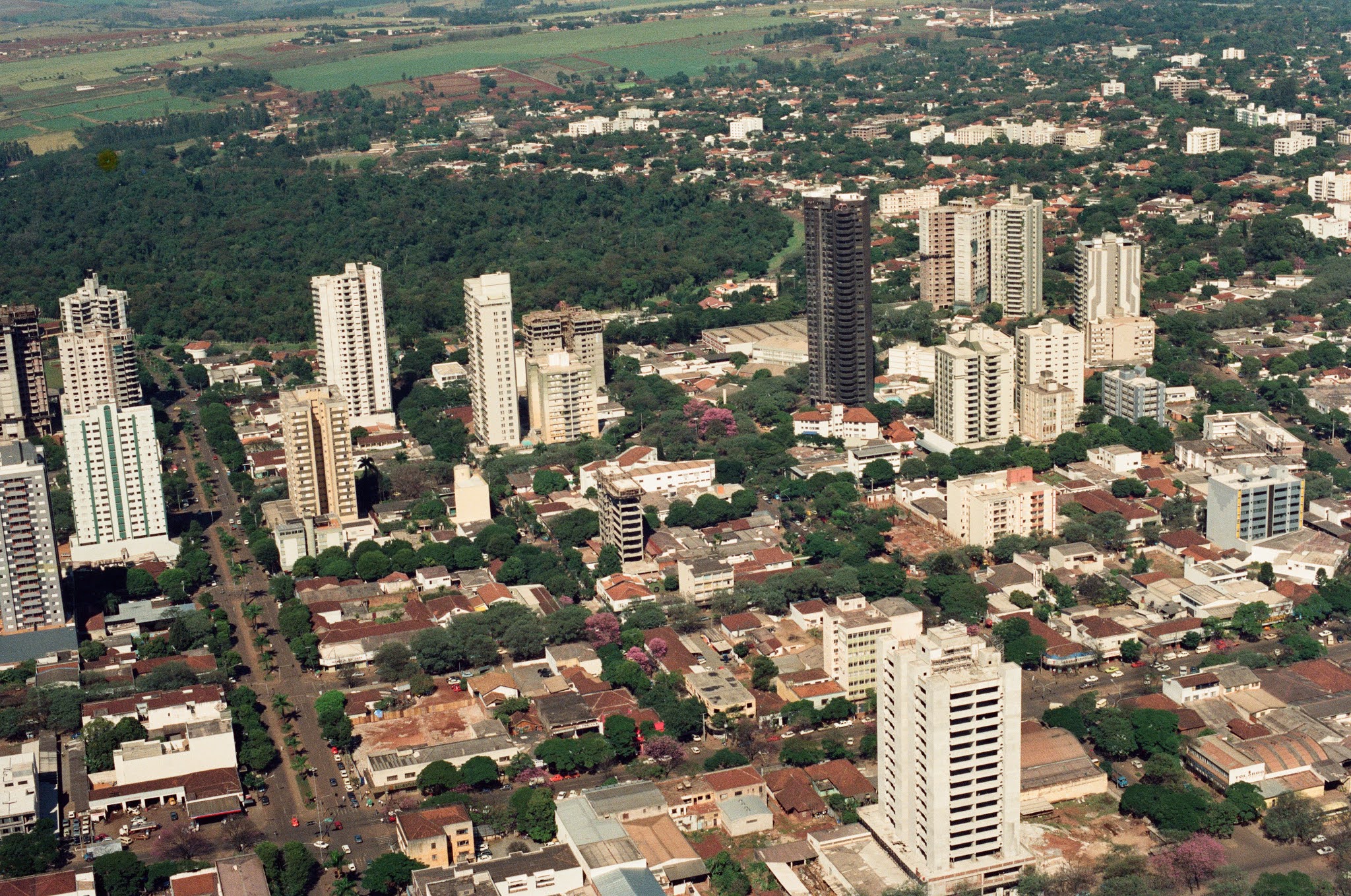 Vista aérea do Bosque II - 1989