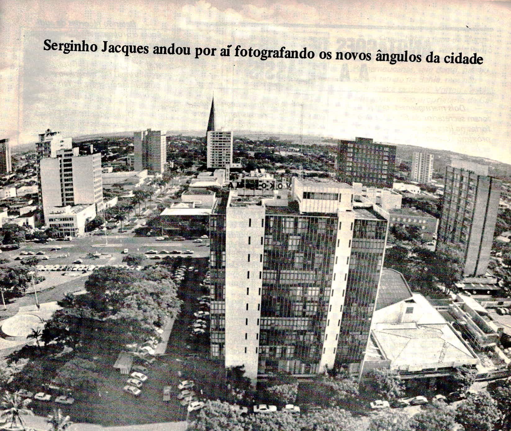 Fotografia aérea de Maringá em publicidade - 1978