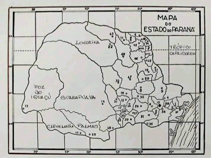 Mapa do Paraná - 1941