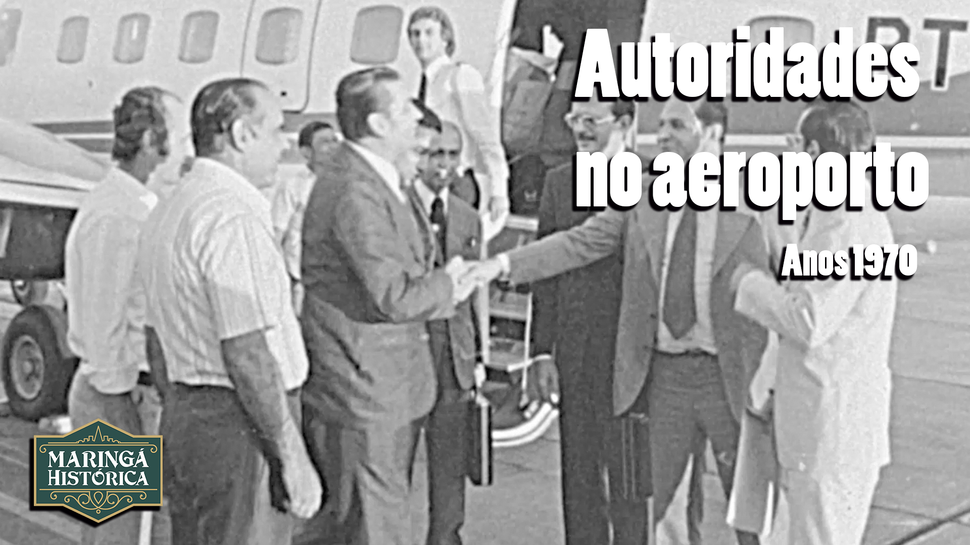 RARIDADE - Autoridades no Aeroporto nos anos 1970