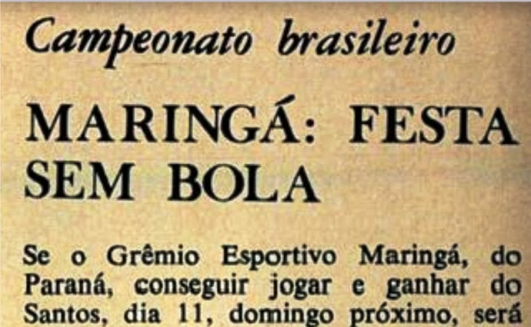 Grêmio Esportivo Maringá. Campeão nacional?