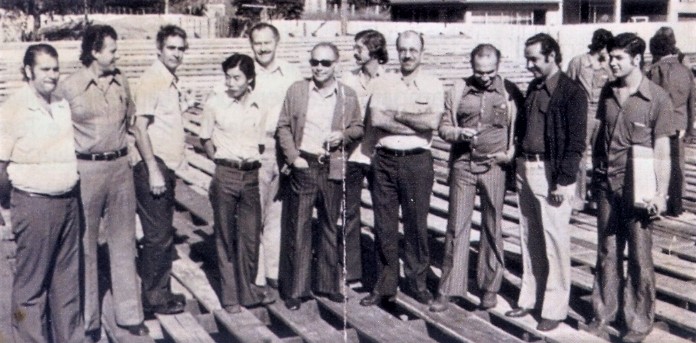 Visita nas obras do Viaduto da Tuiuti-Colombo - 1975