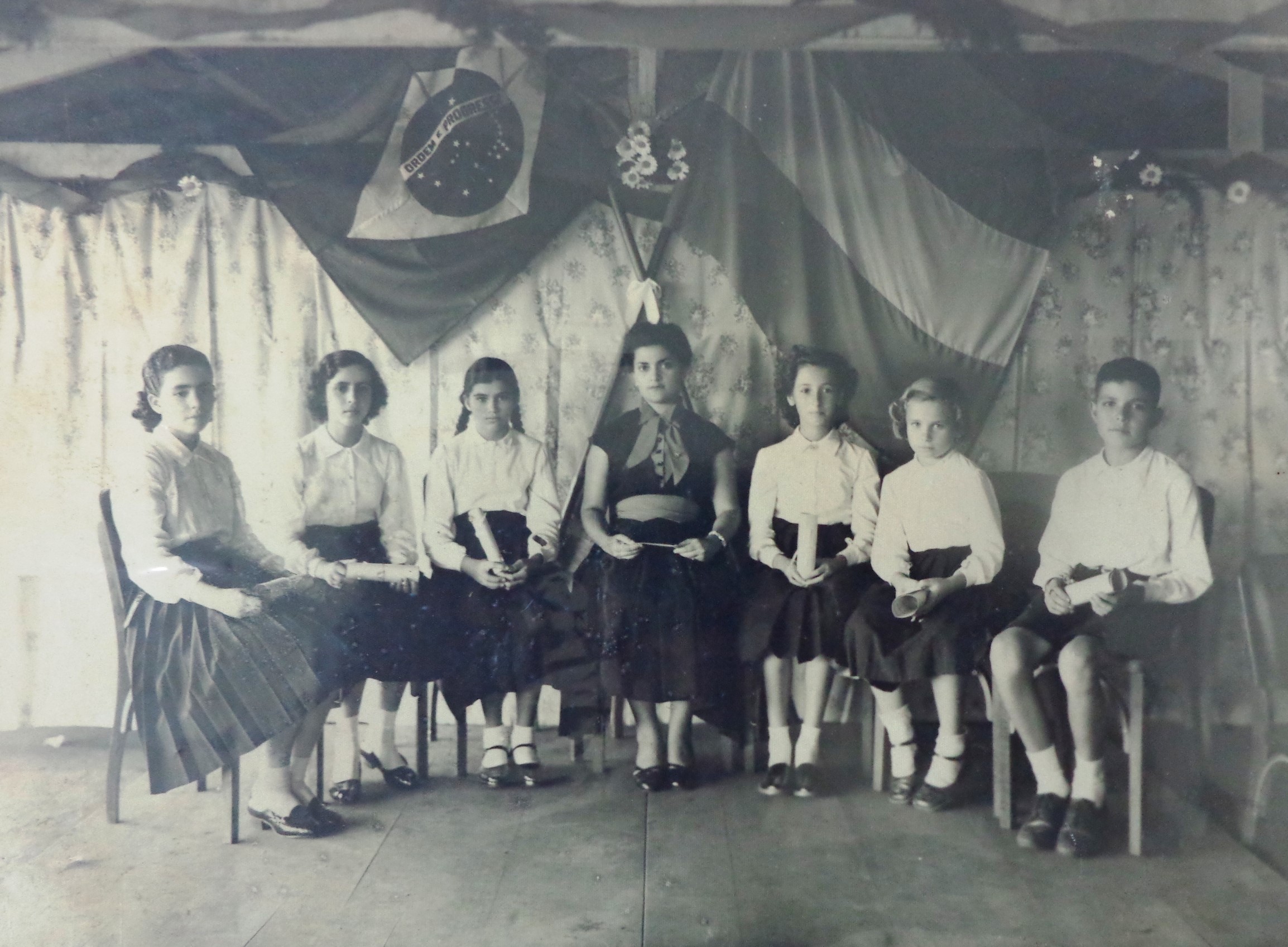 Primeira turma de 4º Série do Colégio Santa Cruz - 1953