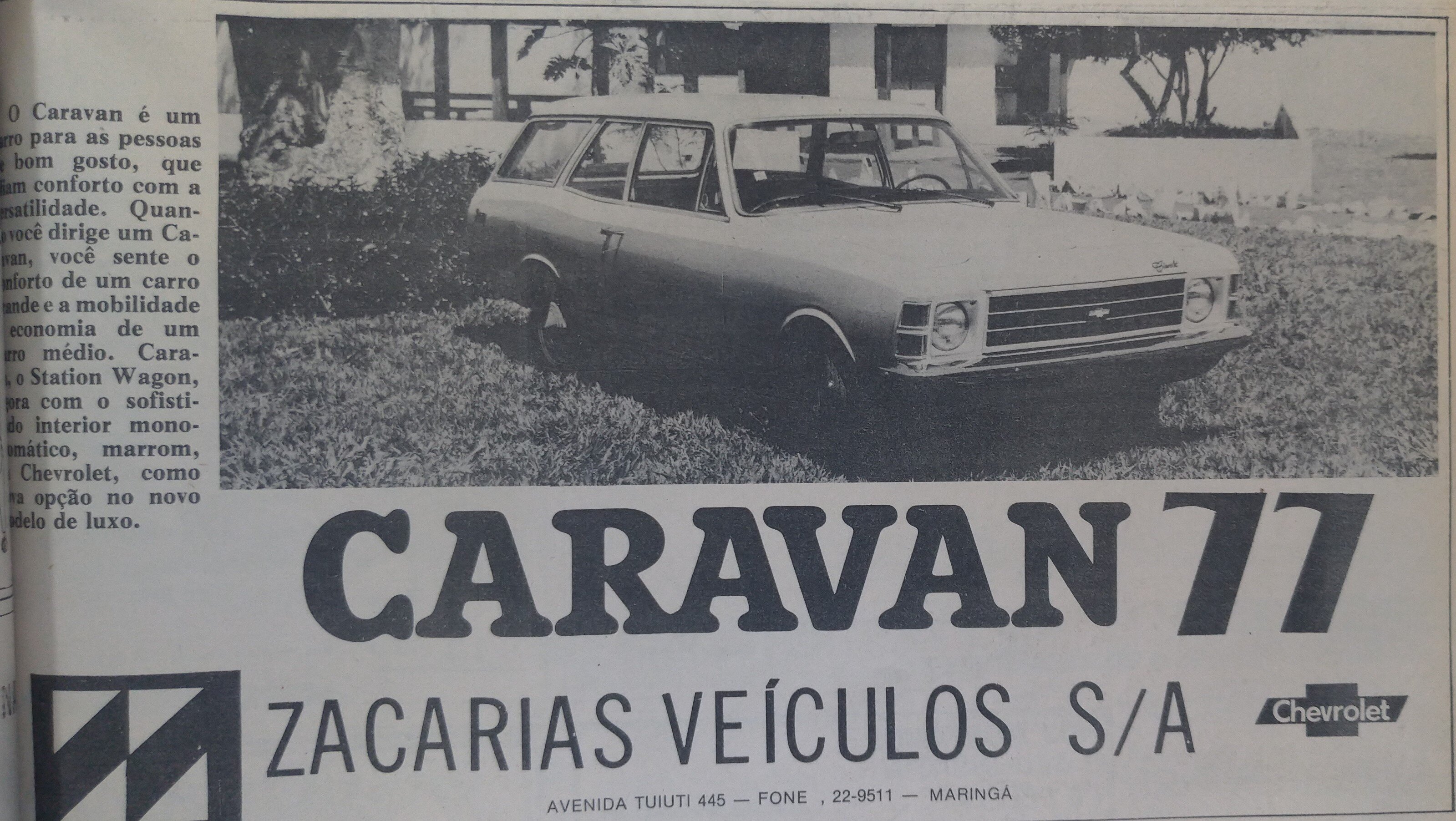 Caravan e Opala: anunciavam novos tempos - 1976
