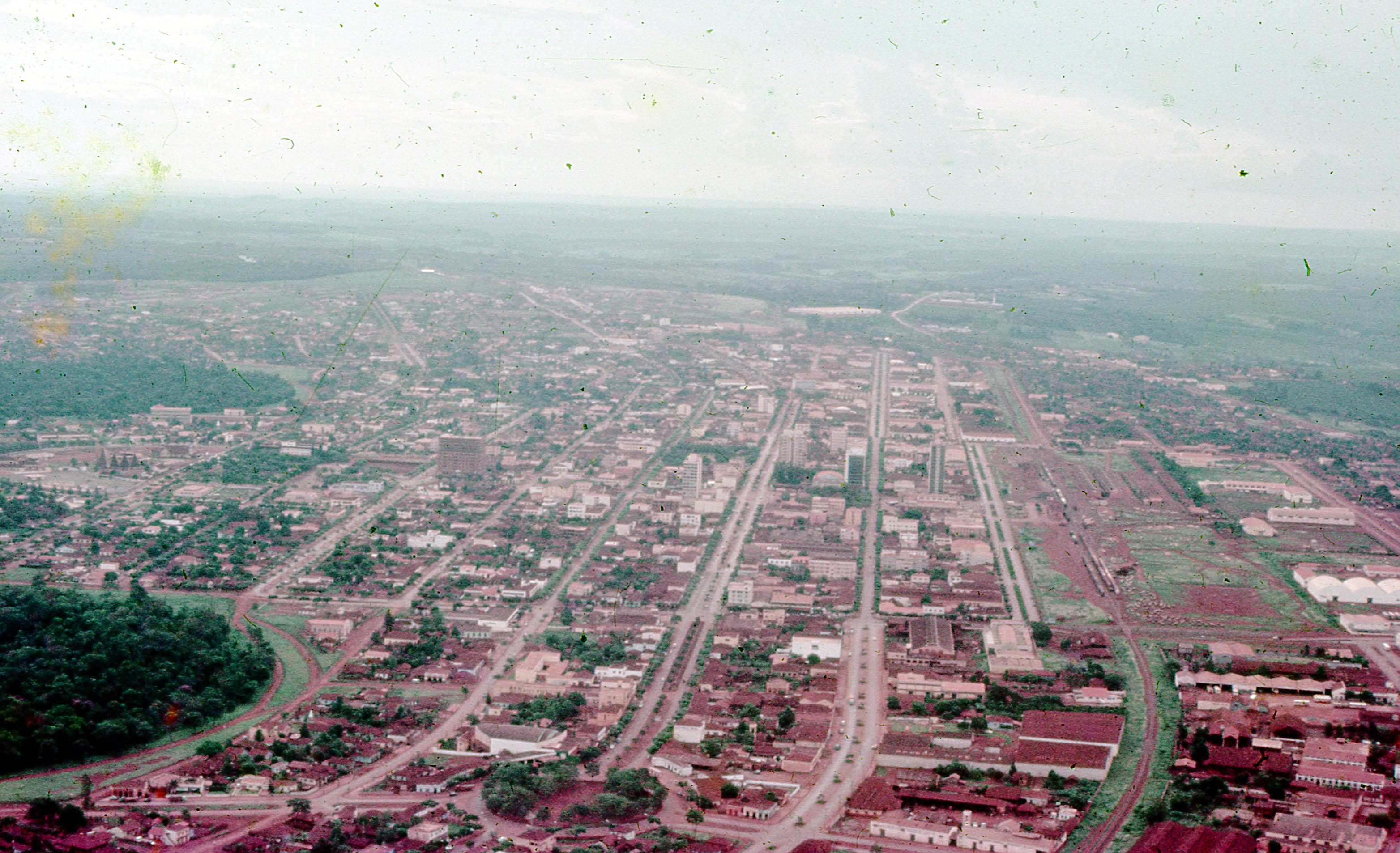 Vista aérea de Maringá - Final dos anos 1960