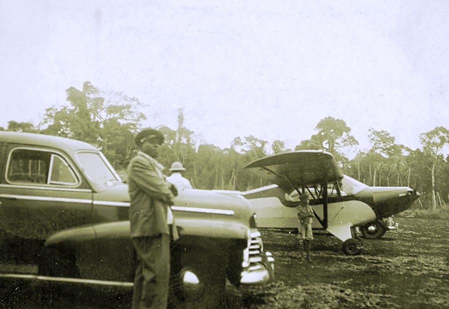 Personalidades no Campo de Pouso - Década de 1940