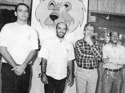Quatro radialistas na Rádio do Leão - 1998