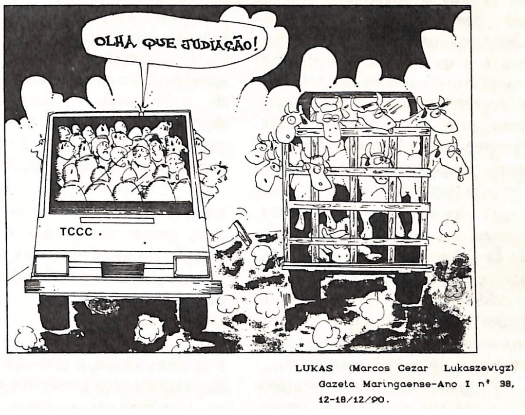 Charge de Lukas no vestibular da UEM - 1991