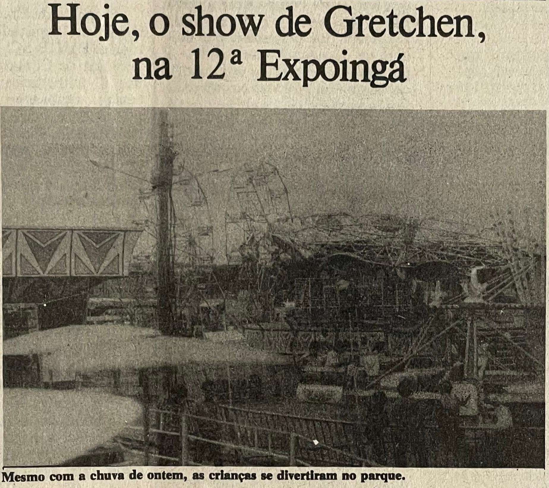 A volta da Gretchen à Expoingá - 1984